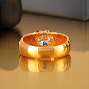 Bague solitaire pour homme en diamant de laboratoire de 2,05 carats, or jaune massif 14 carats, alliance de mariage, clarté VVS-VS, couleur DEF, bonne taille, certifiée IGI - Product Image 4