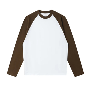 Camiseta de Manga Larga para Hombre, Estilo Raglán, Lavado Ácido, con Logotipo Personalizado, Prenda sin Estampado - Product Image 1
