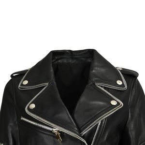 Spring Autumn Unisex Genuine Sheepskin Leather <b>Jacket</b> Zipper Design Streetwear Hooded Quick Dry Breathable Wholesale Custom High - Product Image 3