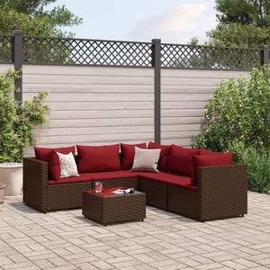 Set Lounge da Esterno Marrone per Giardino - Collezione Arredamento Outdoor - Product Image 1