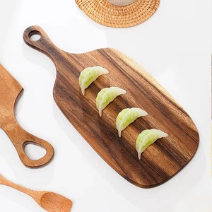 Planche à découper rectangulaire en bois d'acacia Rehman Craft, avec poignée en bois, épaisseur 1,5 cm, compatible lave-vaisselle, écologique et durable - Product Image 4