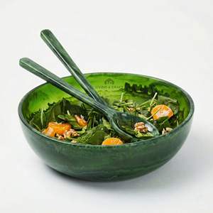 Tazón de Servir de Resina con Efecto Mármol Beige de Lujo |   Plato Moderno Redondo con Diseño de Espiral para Ensaladas y Frutas |   Decoración Nórdica para el Hogar al por Mayor - Product Image 3