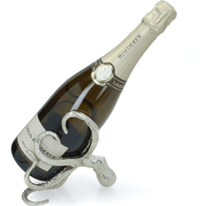 Soporte de latón para botella de vino con forma de hongo, hecho a mano, inspirado en la naturaleza, para una sola botella, ideal para decoración de mesa o bar. - Product Image 5