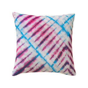 Cojín Shibori Cuadrado, Teñido con Índigo, 100% Algodón, Hecho a Mano, Personalizable, Ignífugo, Antiestático, para Dormitorio de Hotel - Product Image 1