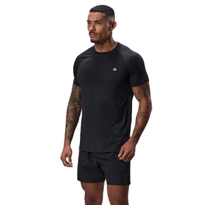 Nouveau élégant Logo personnalisé Muscle Fit gym porter t-shirt pour hommes 89% Polyester 11% élasthanne respirant léger sueur mèche - Product Image 1