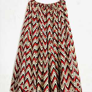 Falda Midi con Estampado Floral para Mujer, Estilo Vintage, Tejido de Algodón, con Cordón Ajustable, Transpirable, con Diseño de Lirios, para Vacaciones de Verano - Product Image 2