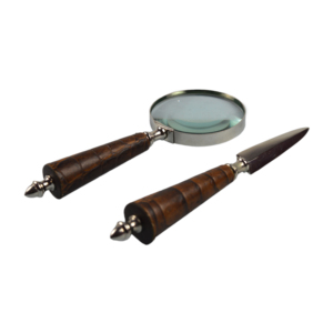 Nuevos Lanzamientos: Lupa con Marco Metálico, Acabado Antiguo de Alta Calidad, Forma Redonda, Calidad Premium con Cortador de Papel - Product Image 3