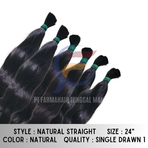 Paquetes de cabello humano virgen recto Natural Remy 100%, cutícula alineada, Frontal sin enredos, materia prima sin químicos incluida - Product Image 2
