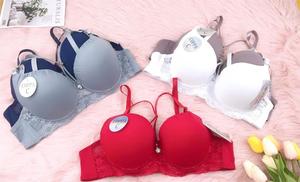 Ensemble de lingerie féminine 2 pièces en dentelle transparente, écologique et respirant, avec broderie florale, coussinets intégrés, soutien-gorge et culotte sexy transparents - Product Image 6