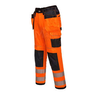 Pantalones de seguridad de alta visibilidad para hombre, ropa de trabajo con tira reflectante, pantalones de seguridad de alta visibilidad para hombre para sitios de construcción - Product Image 2