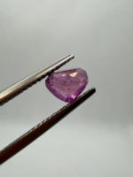 Zehra Gems Schmuck Natürlicher Rosa-Saphir Herz-/Birnenförmiger Schliff 1,33ct 5,5x6,5x4mm Loser Facettierter Ceylon-Saphir für Schmuckherstellung Kalibriert