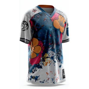 Maillot de lacrosse pour homme 100% polyester, sublimation, col en V, manches courtes, nom de l'équipe - Product Image 5