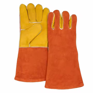 Guantes de Soldadura TIG Personalizables de Cuero Vacuno de Grano de Cabra Duradero, Guantes de Barbacoa de Construcción Sin Costuras de Alta Resistencia - Product Image 1