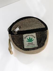 Pochette à monnaie géométrique légère antivol en chanvre de l'Himalaya, écologique, la plus vendue, avec fermeture éclair et fermoir, fabriquée à la main - Product Image 6