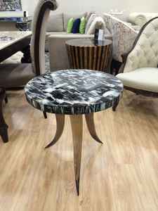 Table basse gigogne, table d'appoint réglable en osier pour salon, chambre, jardin, balcon, pliable et suspendue - Product Image 5