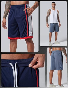 Serie Dominator: Paquete de 5 pantalones cortos de baloncesto multicolor de alto rendimiento para hombre con gráficos de contraste cinético. Pantalones cortos para hombre. - Product Image 4