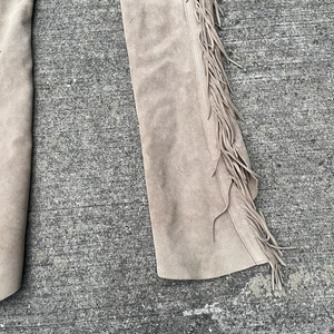 Top Selling Cowhide Suede Leather Long Farrier <b>Chaps</b> Canvas Western <b>Cowboy</b> Style for Horse Riding Accessories - Product Image 5