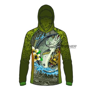 Camisa Larga de Pesca con Capucha y Máscara, Impermeable, Anti-UV 50+, de Secado Rápido y Transpirable, Unisex, Fabricante de Ropa de Exportación - Product Image 1