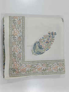 Artisanat Sanvi K : Tapis vintage 100 % coton, fait main, imprimé au bloc, motif floral, lavable, absorbant, personnalisable, élégant, pour les fêtes - Product Image 3