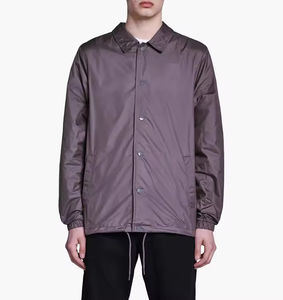 Veste de coach personnalisée avec logo, nouvelle collection, grandes tailles, veste de sport, ourlet ajustable avec cordon de serrage, col traditionnel, tissu en cuir respirant - Product Image 4