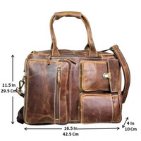 Sac à dos convertible en cuir pleine fleur vintage sac à bandoulière avec compartiment pour ordinateur portable pour les voyages d'affaires et un usage quotidien