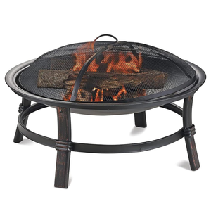 Brasero de jardin en acier noir, à bois, peint haute température, pour extérieur, chauffage de jardin, camping, jardin, OEM NPFP013 - Product Image 3