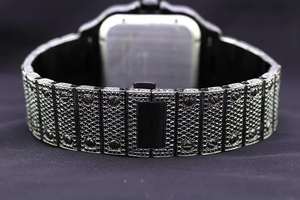 Hot Sale Stainless Steel Quartz Fashion Fully <b>Black</b> Iced Out Diamond <b>Watch</b> Daily Wear Trendy Styling Events Hip Hop Available - Product Image 3