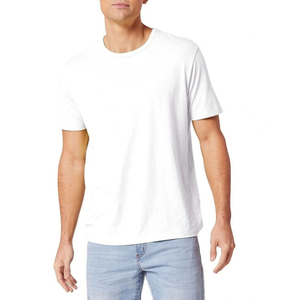 T-shirt classique tendance pour homme, bleu roi, manches courtes, col rond, 100 % coton, coupe oversize, motif décontracté, tissé respirant, contrastant - Product Image 2