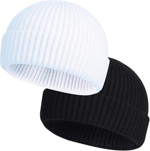 Unisex knit beanie hat 100% acrylic <b>winter</b> <b>cap</b> Cuffed beanie for adults Gray pom pom beanie Casual style beanie hat - Product Image 1