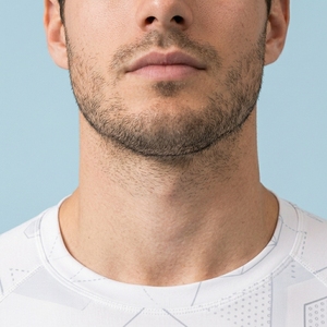 Camiseta Deportiva de Compresión para Hombre, Blanca, con Patrón Geométrico, Manga Corta, Cuello Redondo, Secado Rápido, Ajuste Atlético - Product Image 4