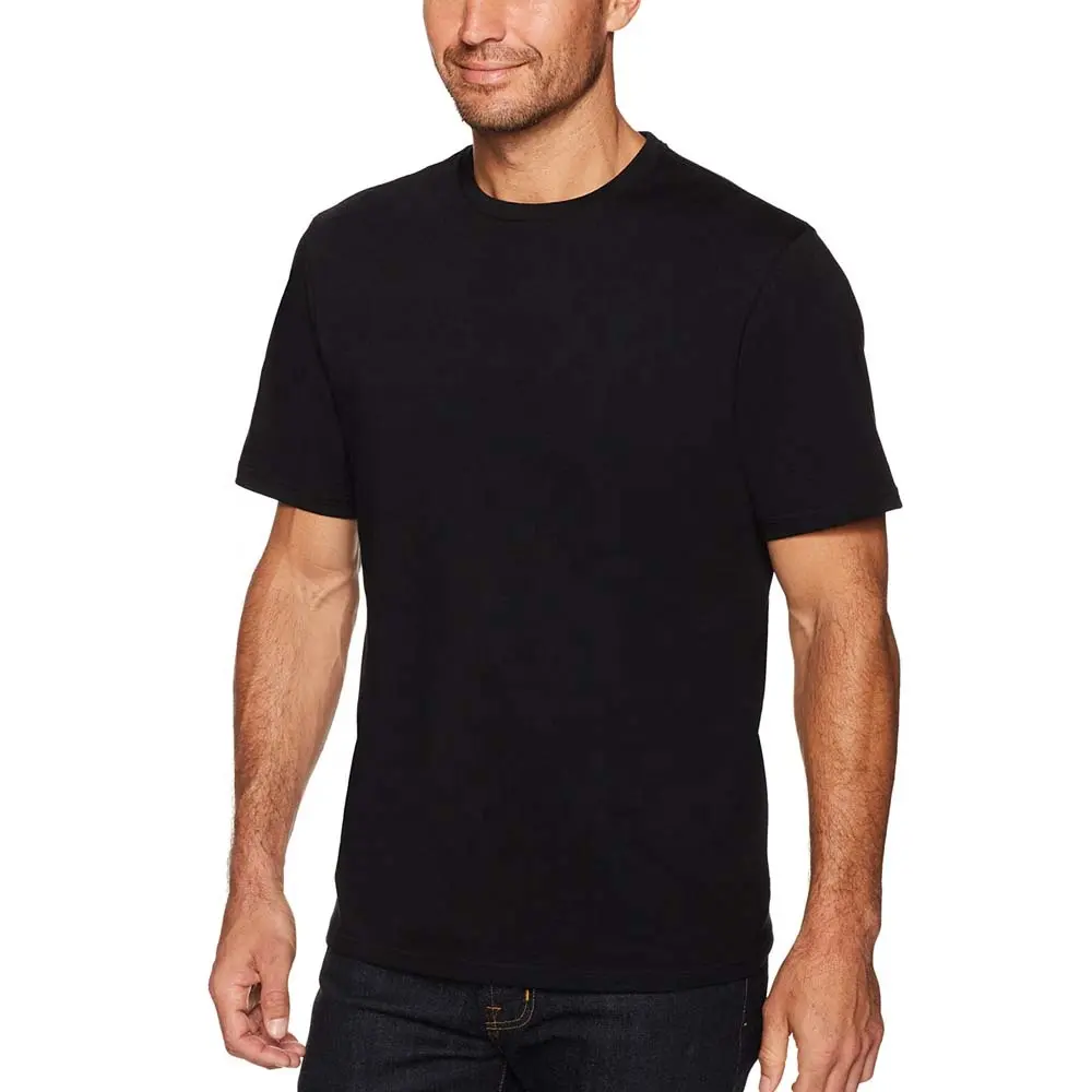 wholesale plain black custom o neck men tshirts cheap short sleeve man t-shirt
