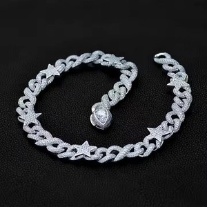 Men's 14mm 925 Sterling Silver Cuban Style <b>Rapper</b> <b>Chain</b> 10/14/18K Gold Plated Moissanite Diamond Fashion Body <b>Chain</b> - Product Image 2