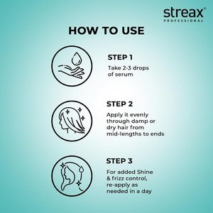 เซรั่มบำรุงผม Streax Professional Vitariche Gloss - 2.53 ออนซ์ (75 มล.) |   ผมไม่ชี้ฟู |   เพิ่มความเงางามและความเรียบเนียน - Product Image 5