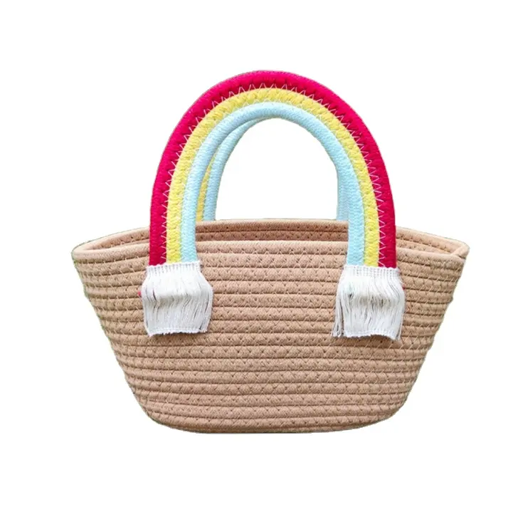 Womens Large Straw Beach Einkaufstasche Shopper Boho Muster Geldbörse leicht zu tragen Große Wayuu Häkel tasche für Frauen Handtasche