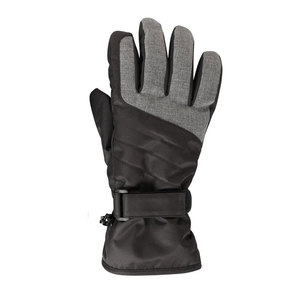 Guantes de Esquí Unisex de Dedo Completo, Impermeables, de Poliéster Aislado, para Actividades al Aire Libre de Invierno, con Cierre de Cordón, Color Negro - Product Image 2