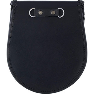 Sporran écossais traditionnel pour homme en cuir véritable grainé avec emblème trèfle irlandais et nœud celtique en relief - Product Image 2