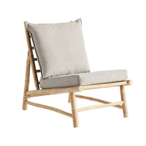 Chaise en bambou de style scandinave pour intérieur/extérieur, salle à manger, salon, école, hôtel, plage - Vente en gros pour l'extérieur - Product Image 1