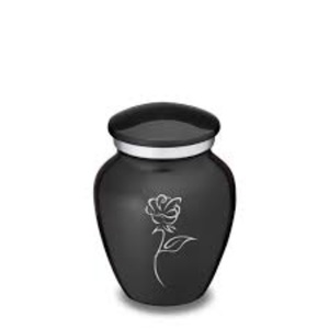 โกศบรรจุอัฐิสแตนเลสแบบแกะสลักได้ทันสมัยสำหรับบรรจุอัฐิมนุษย์หรือสัตว์เลี้ยง - อุปกรณ์งานศพโลหะสีเงินขัดเงาคุณภาพสูง - Product Image 4