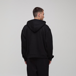 เสื้อฮู้ดดี้โอเวอร์ไซส์แบบยูนิเซ็กซ์ OEM รุ่นใหม่ล่าสุด รับสกรีนโลโก้ ผ้าฝ้าย 100% แขนยาวแบบปกติ ผ้าฟลีซเรียบ ระบายอากาศได้ดี เป็นมิตรต่อสิ่งแวดล้อม - Product Image 2