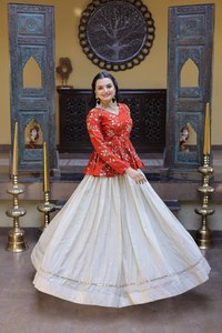 New Arrivals Latest Fashion Elegant Wedding Party Wear Top Lehenga <b>Set</b> Designer soft silk Wedding Wear Outfit - Product Image 2