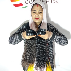 100% <b>Cheap</b> Virgin Human Hair Raw Curly Virgin Human Hair Machine Weft Long Bundles Human Hair <b>Extensions</b> - Product Image 1