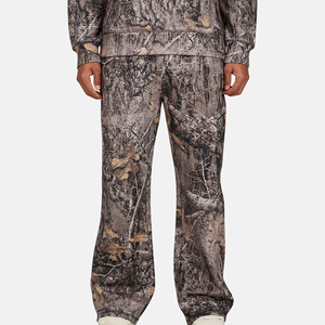 Men's Camouflage Print Sweatpants Elastic Waist Casual Loose Fit Breathable <b>Polyester</b> <b>Joggers</b> Autumn Style - Product Image 5