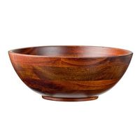 Bol à fruits en bois d'acacia et métal poli, écologique, style américain, bol à dattes en aluminium, bol à soupe et pâtes, vaisselle