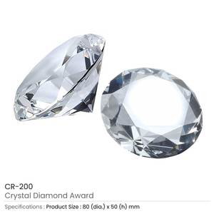 Presse-papiers en cristal de style diamant, élégant bijou en cristal pour récompenses - Product Image 3