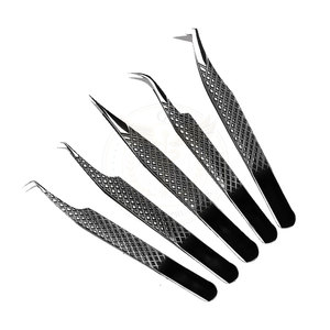 Pinzas de belleza profesionales más vendidas para aplicación de pestañas, herramienta de estilismo de pestañas, agarre de precisión de acero inoxidable - Product Image 6