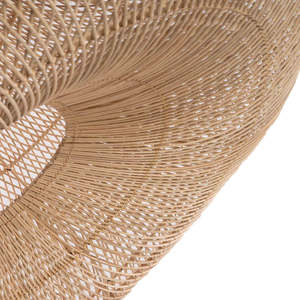 Artisanal Rattan Pendant <b>Light</b> <b>Shade</b> Handmade Woven <b>Wicker</b> Hanging Ceiling Lamp Cover Coastal Farmhouse Interior Lighting Decor - Product Image 4