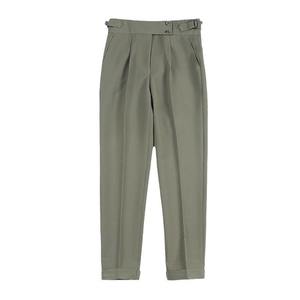 OEM/ODM Men <b>Summer</b> High Waisted Straight Leg Suit Pants Slim Fit Business Casual Formal <b>Trousers</b> - Product Image 2