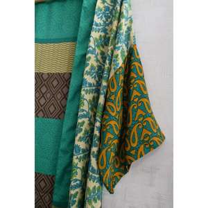 Robe kimono en soie indienne pour femmes, faite à la main, courte, imprimée, robe de nuit, vêtements de détente - Product Image 3