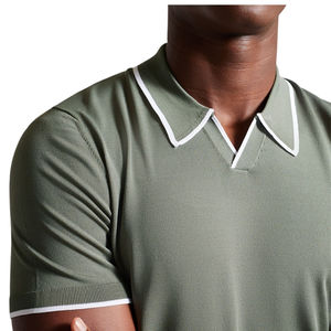 Polo à manches courtes de haute qualité en gros, coton premium respirant, doux, confortable, léger, coupe classique - Product Image 4