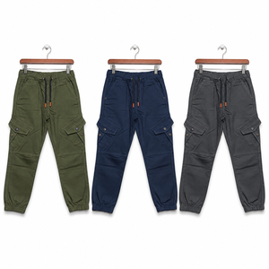 Pantalones Jogger Casuales de 5 Bolsillos para Hombre, Cintura Elástica, Color Sólido, Poliéster/Algodón, Premium - Product Image 3